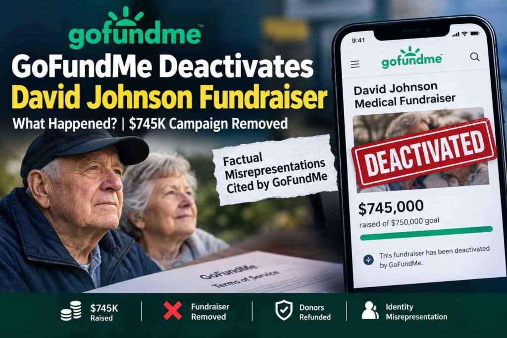 gofundme deactivates david johnson fundraiser