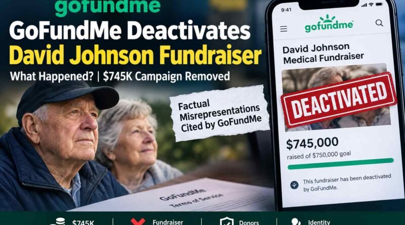 gofundme deactivates david johnson fundraiser